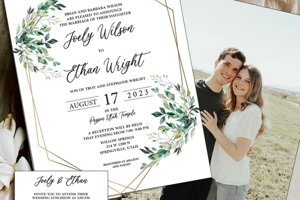 Photo Wedding Invitations design example 1