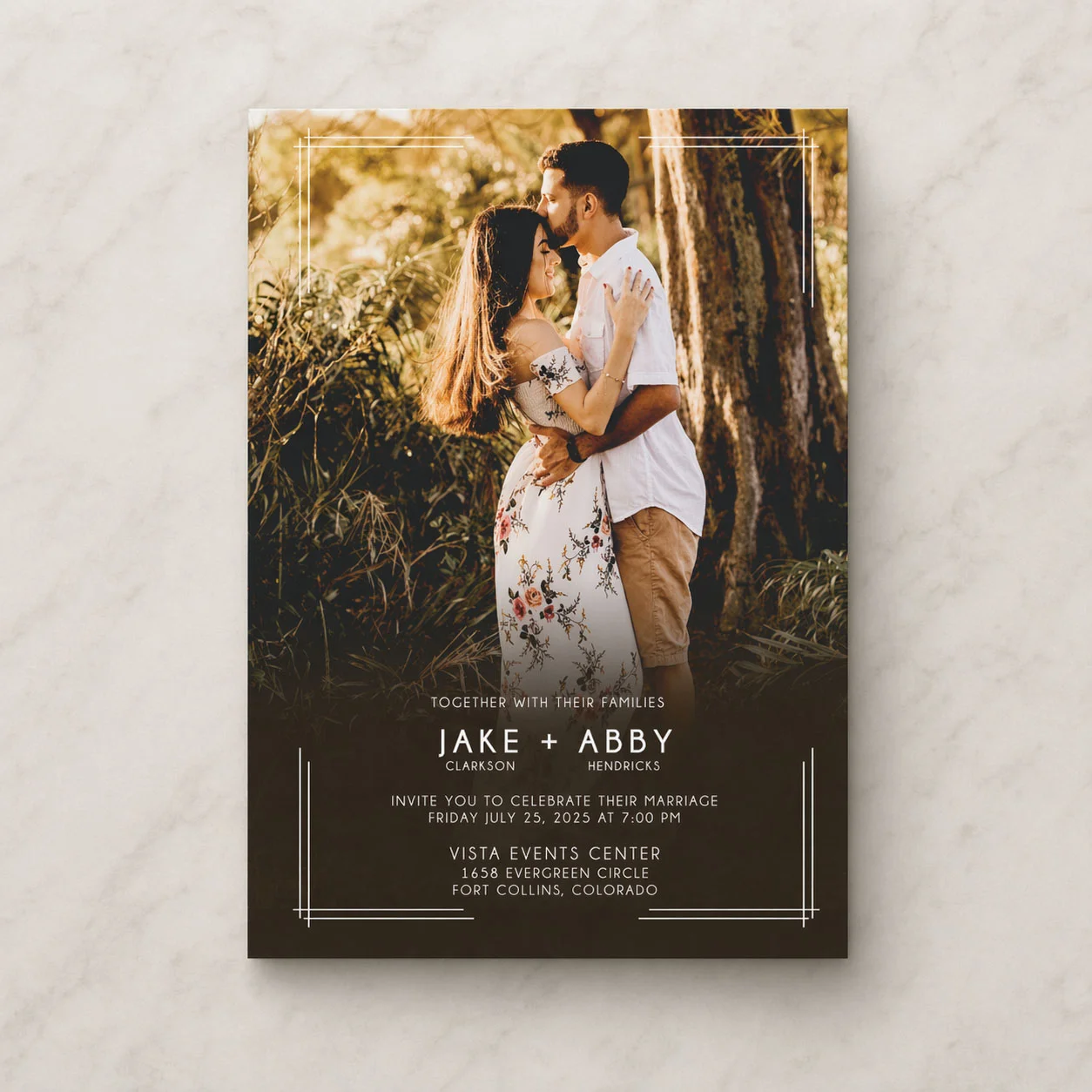 Custom LDS wedding invitation design 7