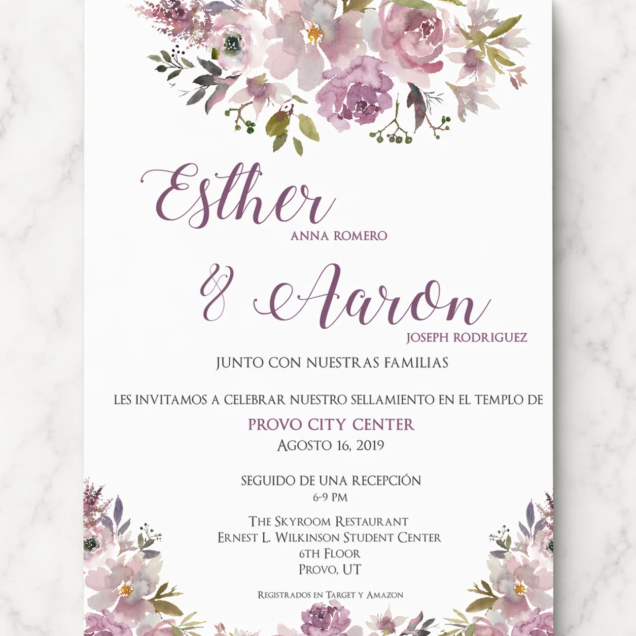Custom LDS wedding invitation design 23